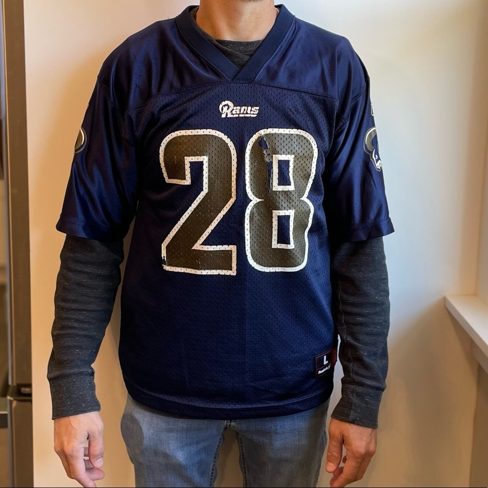 Vintage 90's St. Louis Rams #28 Marshall Faulk